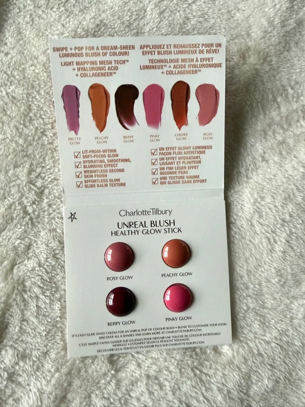 Charlotte Tilbury UnReal Blush - Healthy Glow Stick Sample Rosy,peach 4 X 0.53g